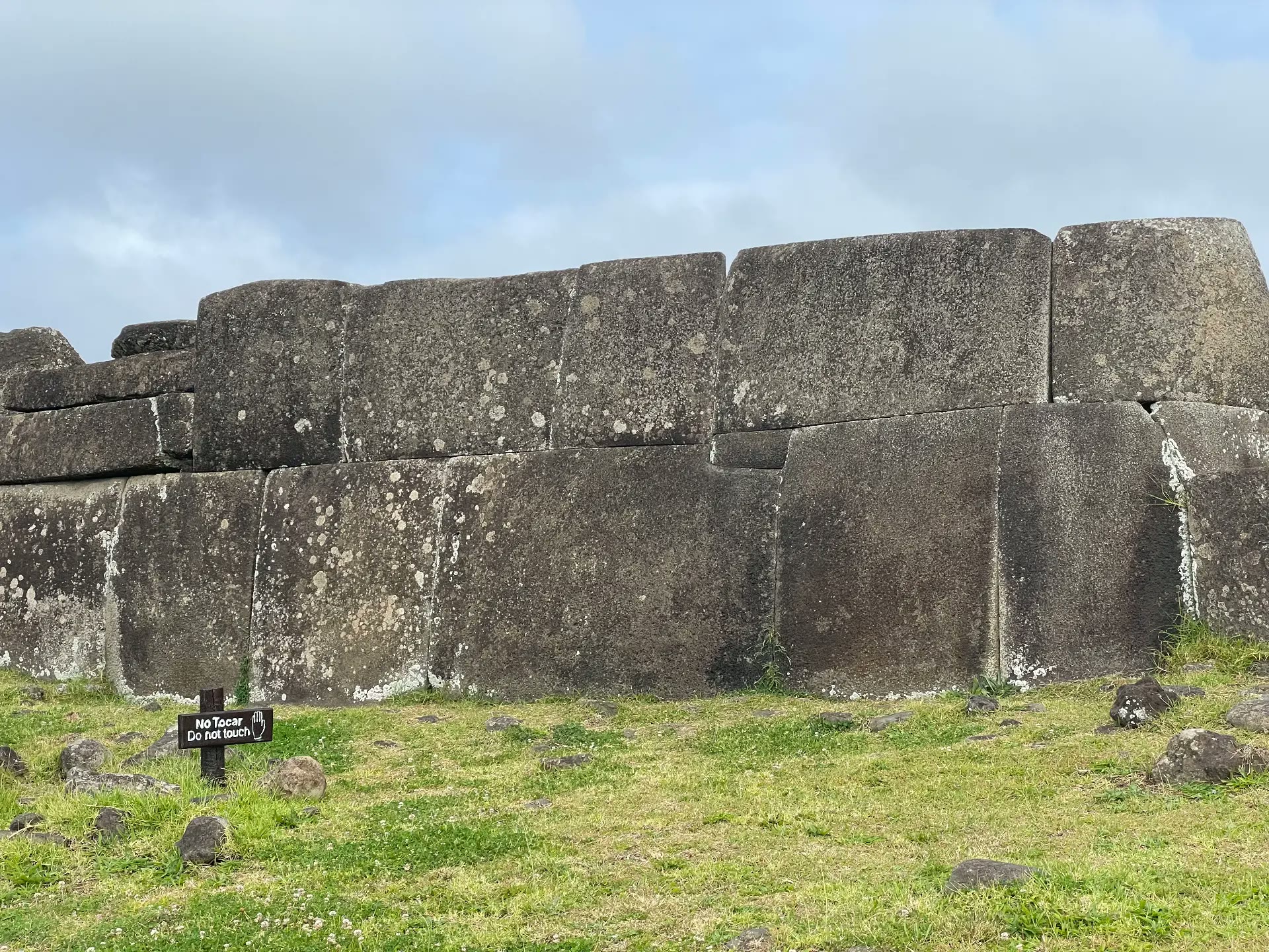 The tightly fitted stone blocks of the platform at Vinapu
